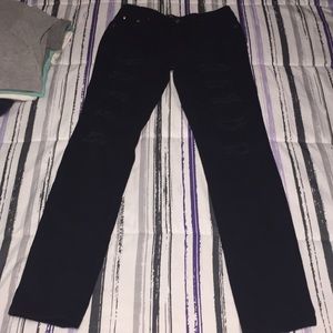 Black Ripped Mega Jeans